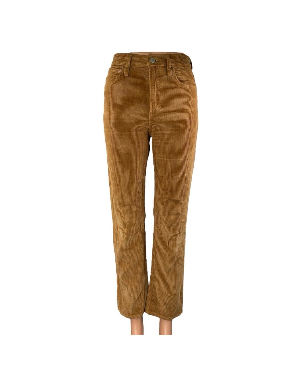 Aritizia Denim Forum The Arlo High Rise Women's Tan Corduroy Pants Size 24